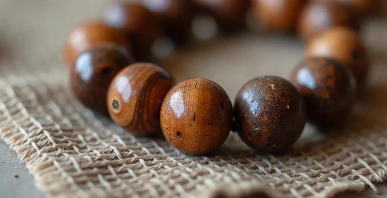 Gros plan sur des bijoux artisanaux réunionnais en matières naturelles locales